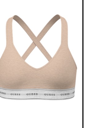 flatlay of a beige bralette