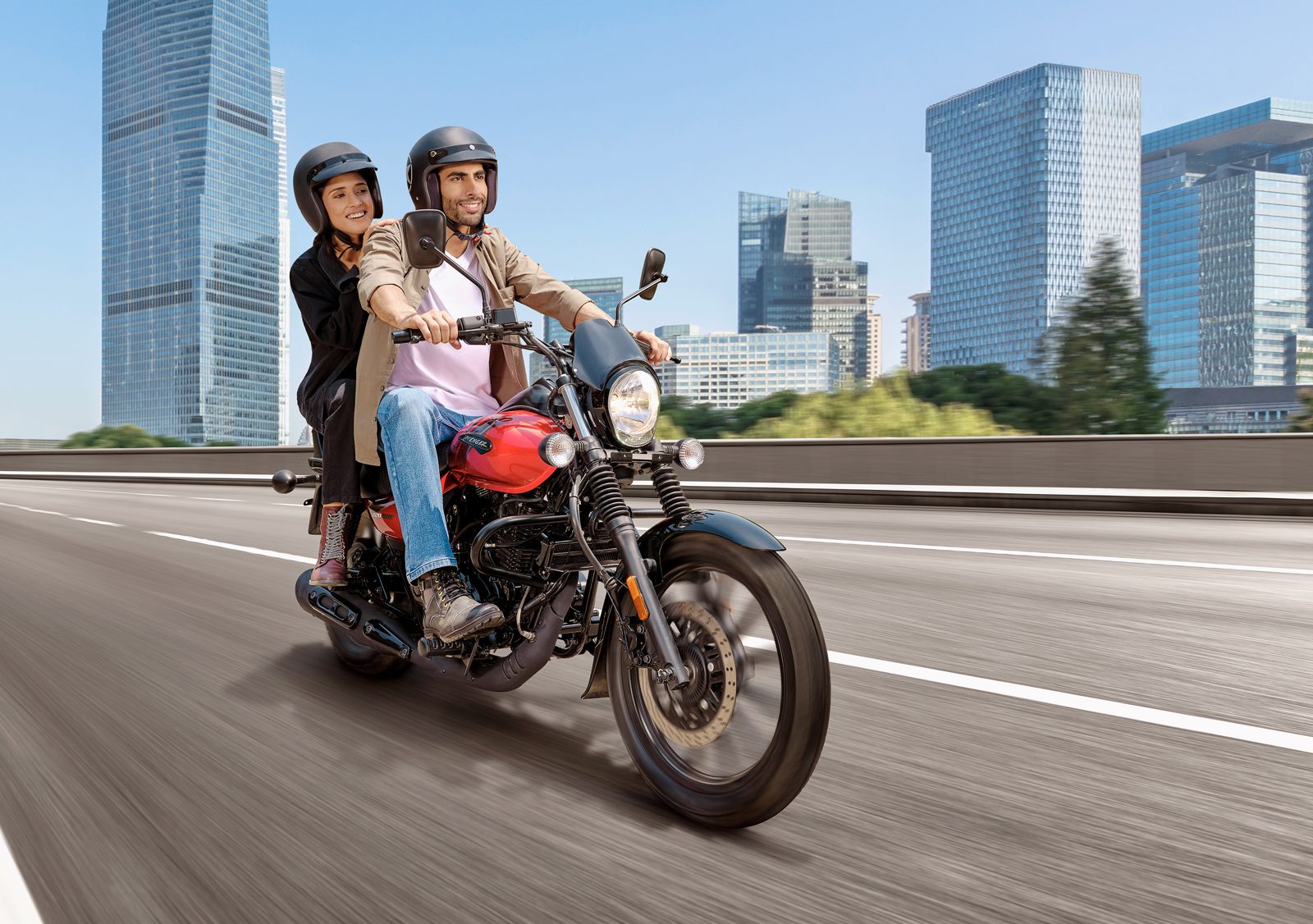 Motorcycle on the road