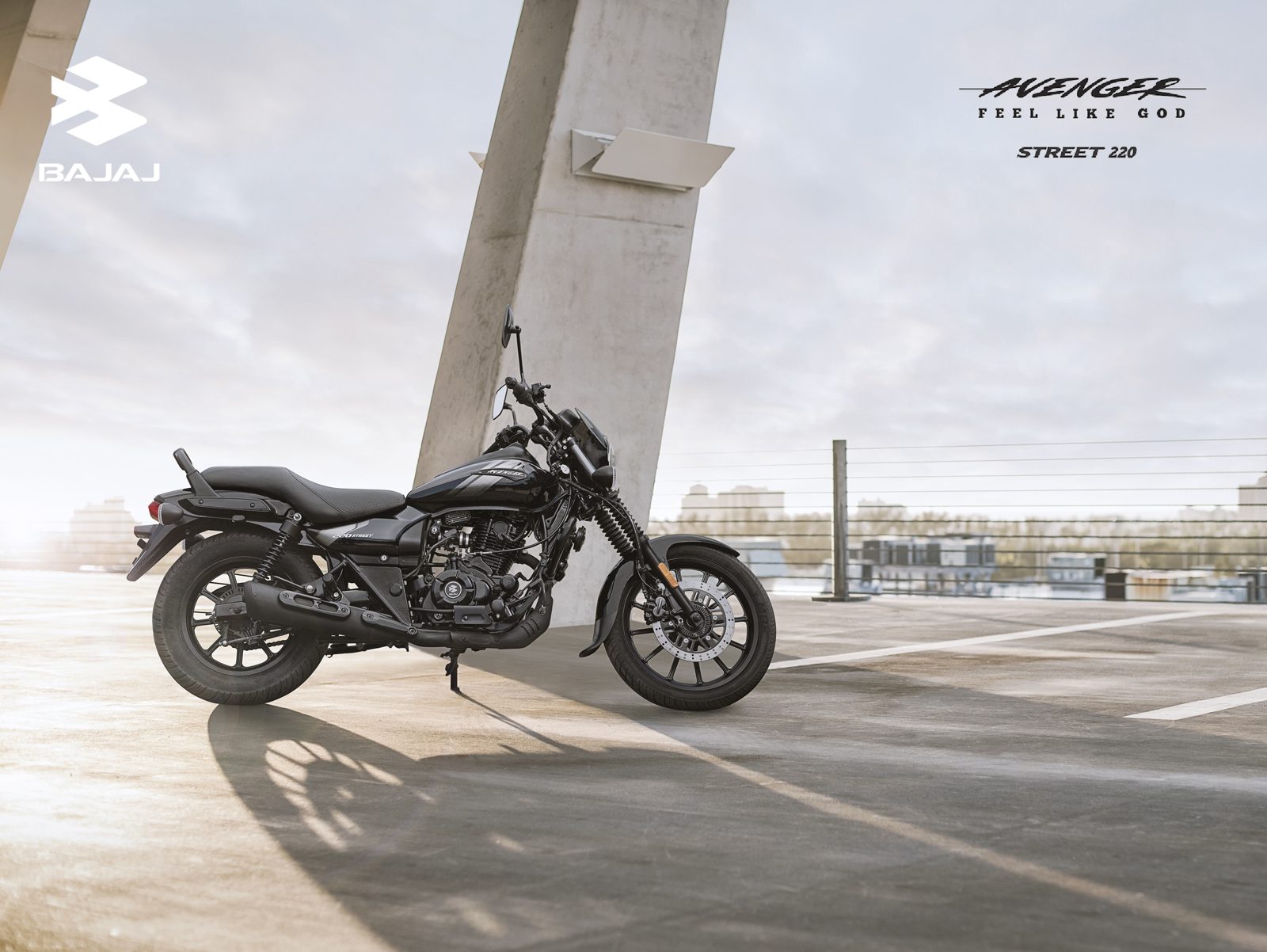 Motorcycle by the lake