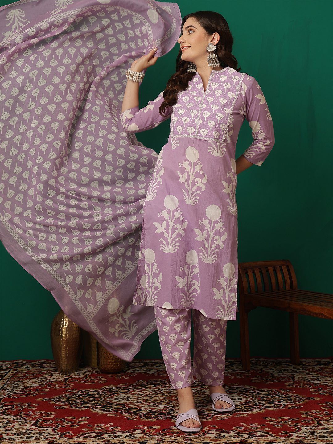 Ethnic wear on model