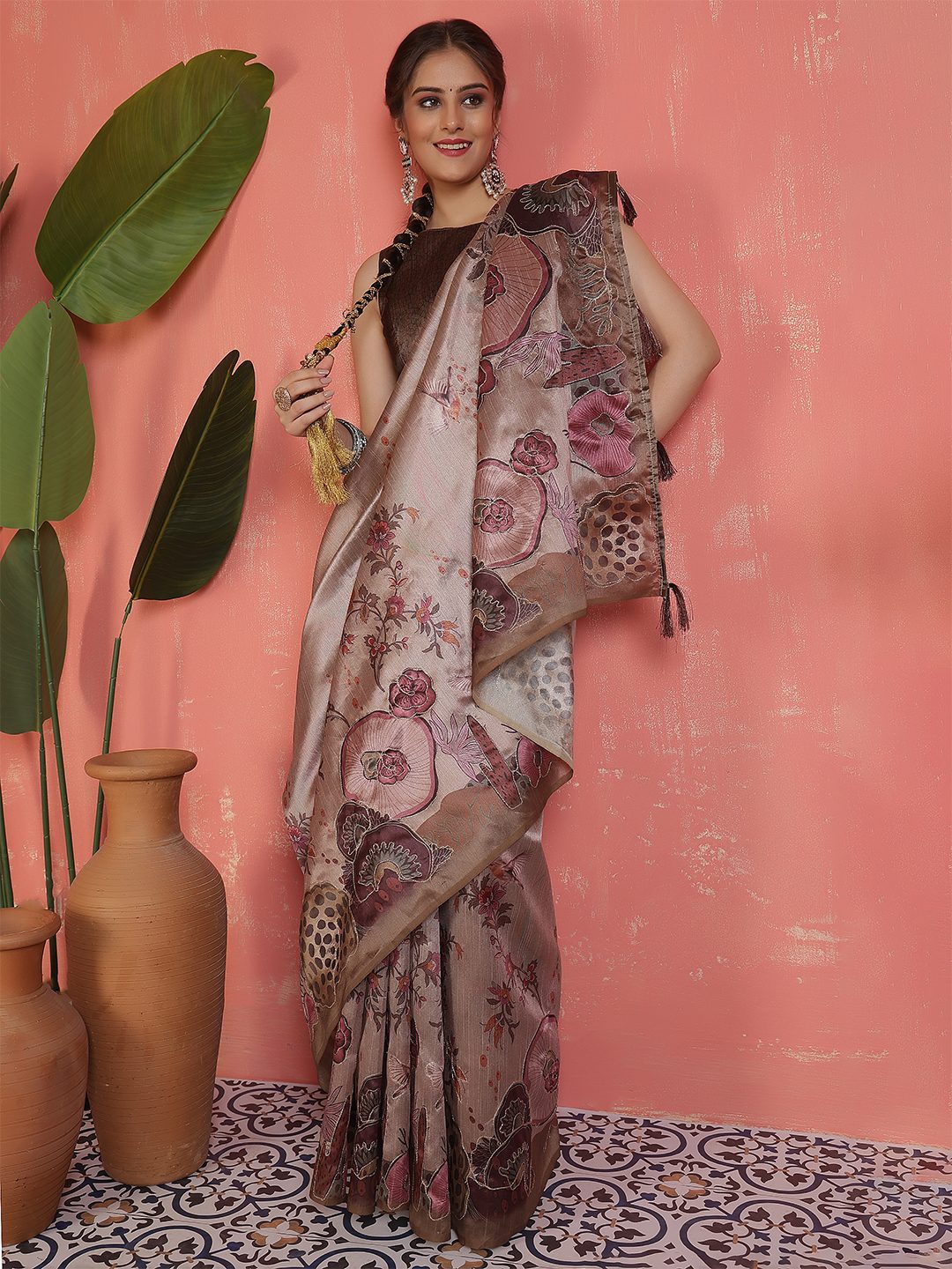 Saree on model