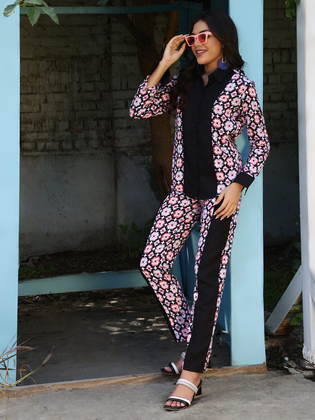 Shirt dress on model