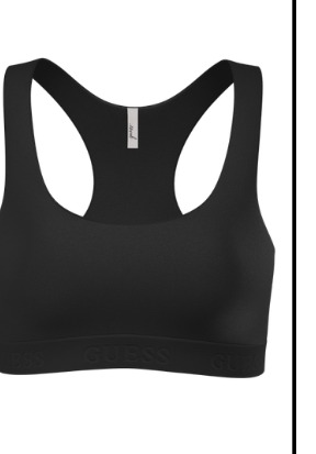flatlay of a black sports bra